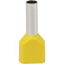 Terminal Pré-isolado Pino Tubular Duplo 6,0mm² - Amarelo - 50 Unidades