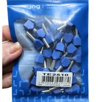 TERMINAL PRÉ ISOLADO TE2510 TUBULAR DUPLO 2,5mm COMP. 10mm AZ PCT 100pçs