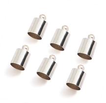 Terminal Redondo em Metal para Bijuteria 6x10mm Níquel com 100 unidades
