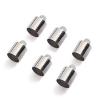 Terminal Redondo Metal Bijuteria 6x10mm Chumbo 100un