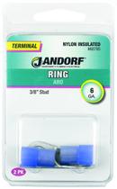 Terminal Ring Jandorf 6 Gauge 3/8" Stud Nylon, pacote com 2