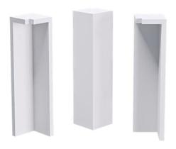 Terminal Santa Luzia Canto Externo Branco 15cm Terminal Santa Luzia Canto Externo Branco 15cm