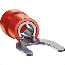 Terminal. Sforplast Forquilha Pre-Isolado 0,5 A 1,5Mm - M6 - Vermelho