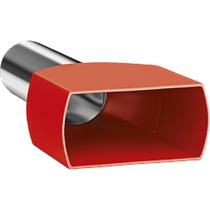 Terminal Sforplast Tubular Ilhos Duplo 1,00Mm Comprimento 8Mm - Vermelho