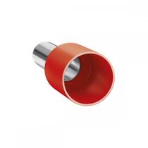 Terminal. Sforplast Tubular Ilhos Isolado Simples 10,0Mm Comprimento 12Mm - Vermelho