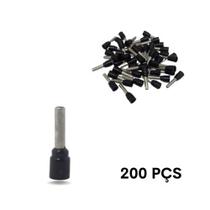 Terminal Tipo Ilhós Tubular Isolado Bitola 1,5mm Preto