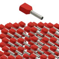 Terminal tubolar duplo 2x10,00mm ilhos