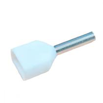 Terminal Tubular Ilhos Isolado Duplo Penzel 0,50Mm Comprimento 08Mm - Branco Penzel