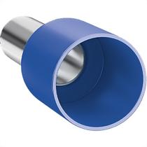 Terminal Tubular Ilhos Isolado Simples Sforplast 2,5Mm Comprimento 8Mm - Azul
