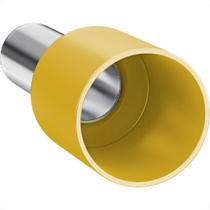 Terminal Tubular Ilhos Isolado Simples Sforplast 6,0Mm Comprimento 12Mm - Amarelo