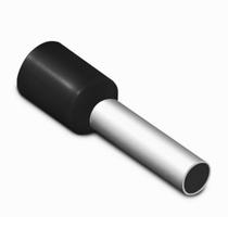 Terminal tubular simples de 6,00mm- e6012-100pc-preto