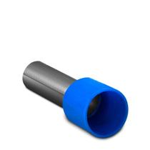 Terminal tubular simples longo de 16,00mm-e1618 100pc-azul