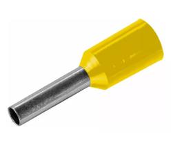 Terminal Tubular Tipo Ilhós Pré Isolados 6mm Amarelo 500un