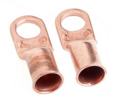 Terminales de Cobre para Cable Forney 60095, Cable N 1 con Poste de 3/8 Pulgadas, Paquete de 2