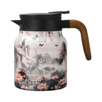 Termo De Chá Vintage Floral De 1000ml Em Aço Inoxidável, Bule À Prova De Gotejamento Com Infusor, Termo De Chá Vintage Floral De 1000ml Em Aço Inoxidável, Bule À Prova De Gotejamento Com Infusor,