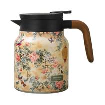 Termo De Chá Vintage Floral De 1000ml Em Aço Inoxidável, Bule À Prova De Gotejamento Com Infusor,