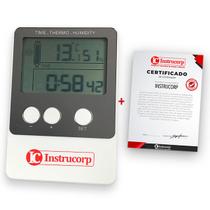 Termo-Higrômetro Datalogger com Certificado de Calibração -40 à 60C Medidor de Temperatura e Umidade - Instrucorp IC-2071