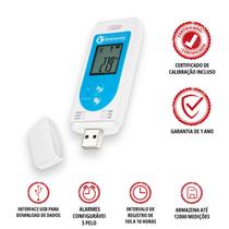 Termo-Higrômetro Datalogger USB -30 à 60C sensor Medidor de Temperatura e Umidade Digital com Certificado de Calibração - Instrucorp IC-2001