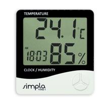 Termo-Higrômetro Digital C/ Relógio/Alarme Simpla THO1 Akso