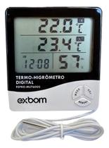 Termo Higrômetro Digital Com Sensor Externo Calibrado - Exbom