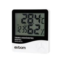 Termo higrômetro digital medidor temperatura umidade ar e relógio fepro-mut50 - exbom