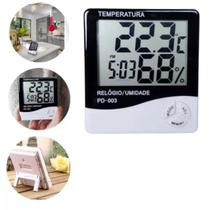 Termo-higrômetro Digital Relógio e Higrômetro Completo
