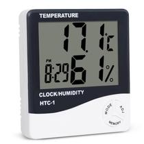 Termo-Higrômetro Digital Termômetro Higrômetro Relógio Htc-1 - Gama Loja