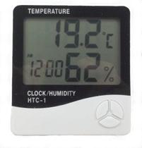 Termo-Higrômetro Digital Termômetro Higrômetro Relógio Htc1