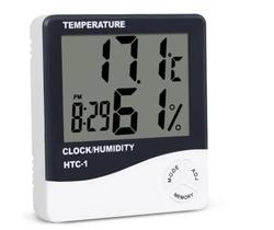 Termo-Higrômetro Digital Termômetro Higrômetro Relógio