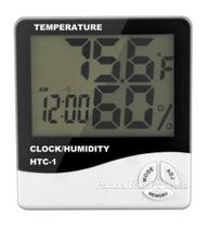 Termo Higrômetro Digital Termômetro Relógio Medidor Temperatura Umidade Extensão de Cílios