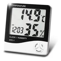 Termo Higrômetro Medidor Temperatura Umidade Relógio Digital - Gonzattoimports