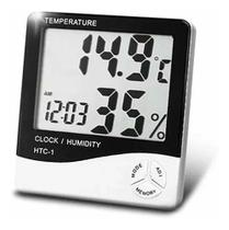 Termo Higrômetro Medidor Temperatura Umidade Relógio Digital - Mr Vendas