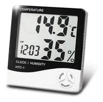 Termo Higrômetro Medidor Temperatura Umidade Relógio Digital - oem