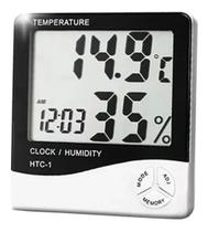 Termo Higrômetro Medidor Temperatura Umidade Relógio Digital - TZ