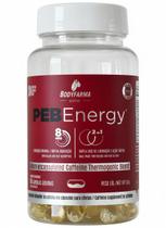 Termogênico PEB Energy Pré Treino com Cafeína microencapsulada e Óleo de Cártamo em Cápsula Líquida, Energia Sustentada e Foco com Liberação Gradual