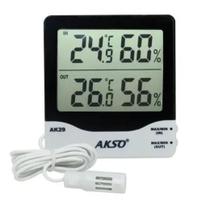 Termohigrômetro C/ Relógio Sensor Interno E Externo Termohigrômetro C/ Relógio Sensor Interno E Externo