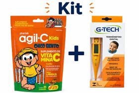 Termômetr Digital + Agil-C Kids Vitamina C Sabor Laranja