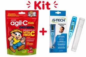 Termômetr Digital + Agil-C Kids Vitamina C Sabor Morango