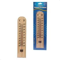 Termômetro Ambiente Externo/interno Madeira 25,5cm - Western TR12