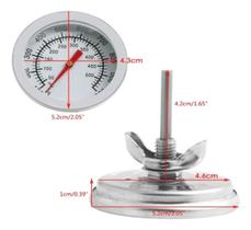 Termômetro Analógico Inox 500ºc Forno,estufa,churrasqueira