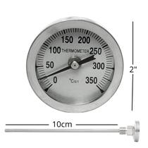 Termometro Analógico Inox Churrasqueira Forno Iglu 0/350 H10 - Aqueceletric