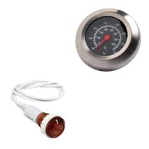 Termômetro Barbecue Grill Fumador Pit + Lâmpada Sinaleiro