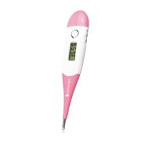 Termômetro Clínico Digital com Haste Flexível Rosa - 01 und