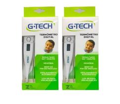 Termômetro Clínico Digital G-Tech Com Lcd 2 Unid Branco Termômetro Clínico Digital G-Tech Com Lcd 2 Unid Branco