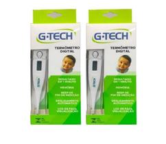 Termômetro Clínico Digital G-Tech Com Lcd 2 Unid Branco Termômetro Clínico Digital G-Tech Com Lcd 2 Unid Branco