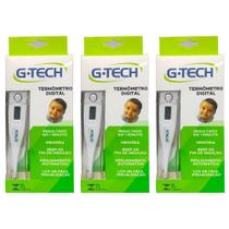termômetro clínico digital g-tech com lcd de fácil visualização para adultos bebês crianças kit 3un termômetro clínico digital g-tech com lcd de fácil visualização para adultos bebês crianças kit 3un