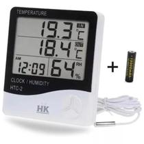 Termômetro Com Higrômetro Máxima E Mínima Data Hora Digital - Lelong