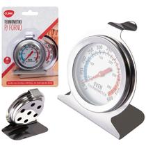 Termometro culinario analogico de inox para forno 350 graus 7,5x6cm na cartela - CLINK