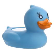 Termômetro de banho em forma de pato para banhos de bebê azul