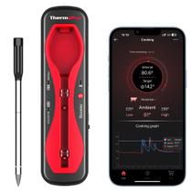 Termômetro de Carne Sem Fio Bluetooth TempPro Vermelho Termômetro de Carne Sem Fio Bluetooth TempPro Vermelho